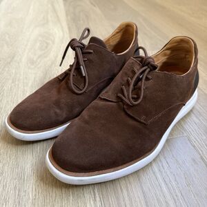 Massimo Dutti Shoes Men US 10 EU 43 Brown Suede Leather Sneaker Derby Lace Up
